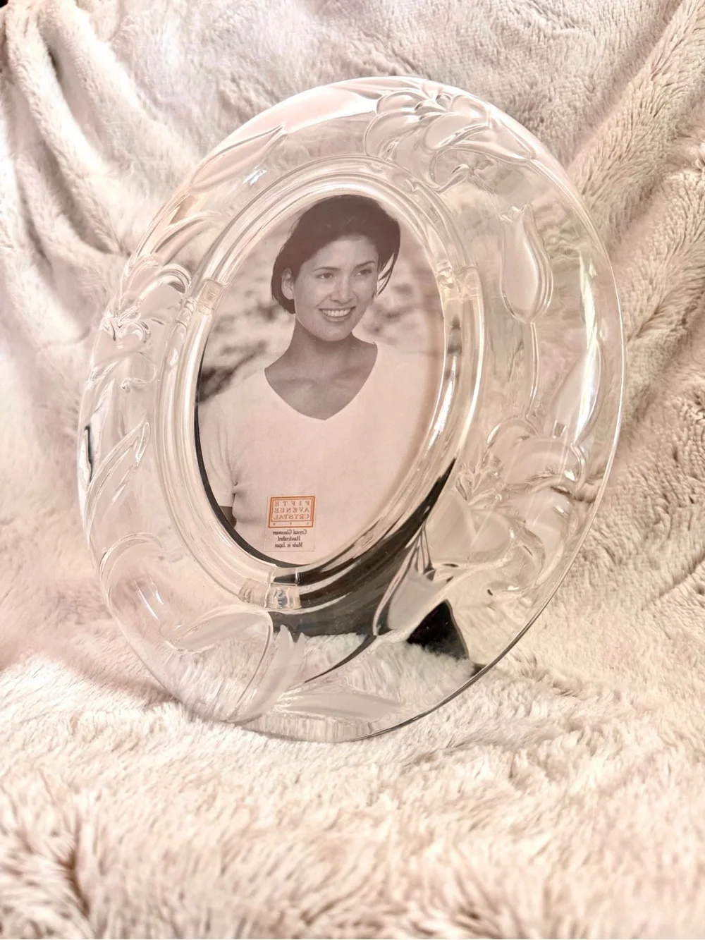 4x6 Fifth Avenue Crystal Frame Etched with Floral Accents